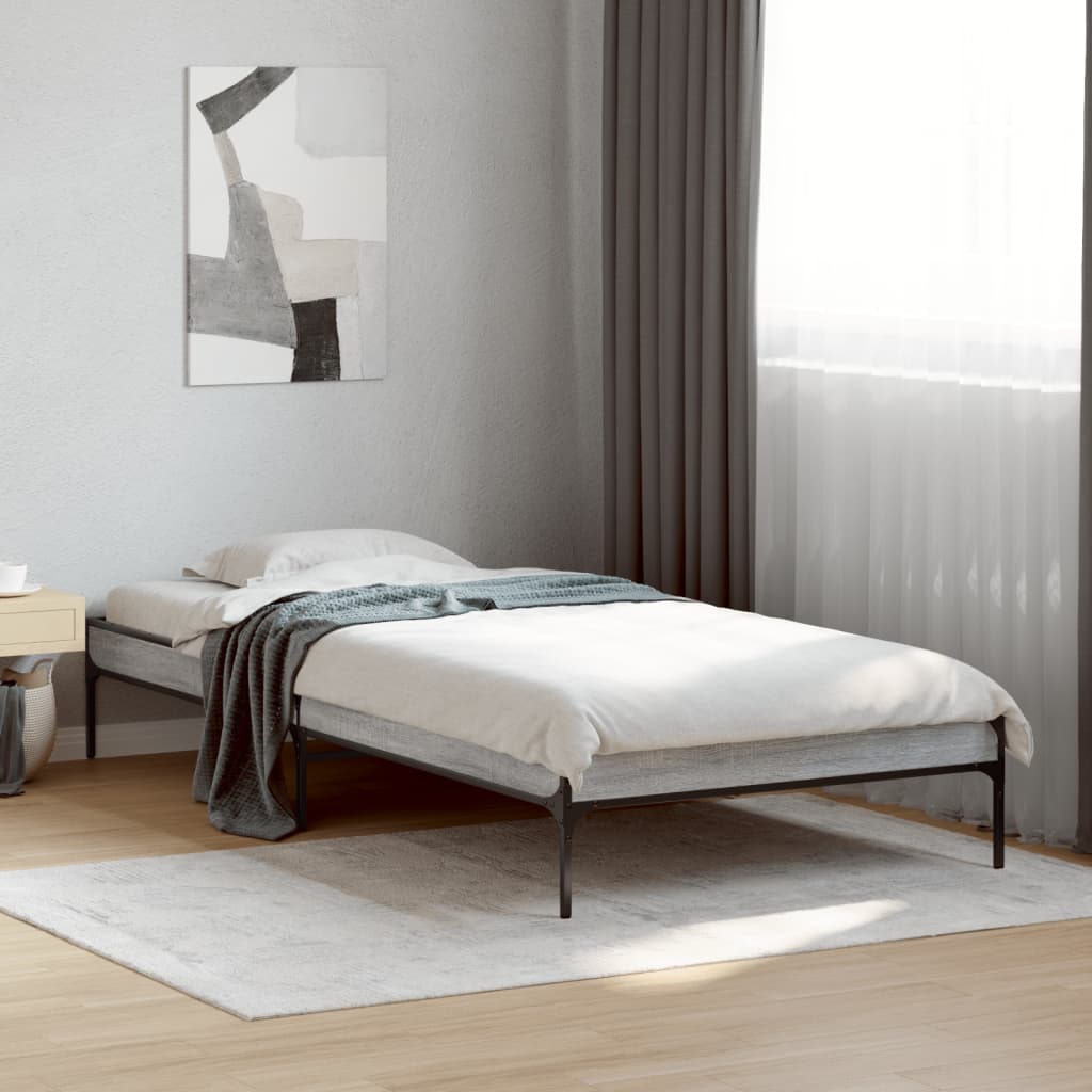 Cadre de lit sans matelas sonoma gris 75x190 cm - XIOS
