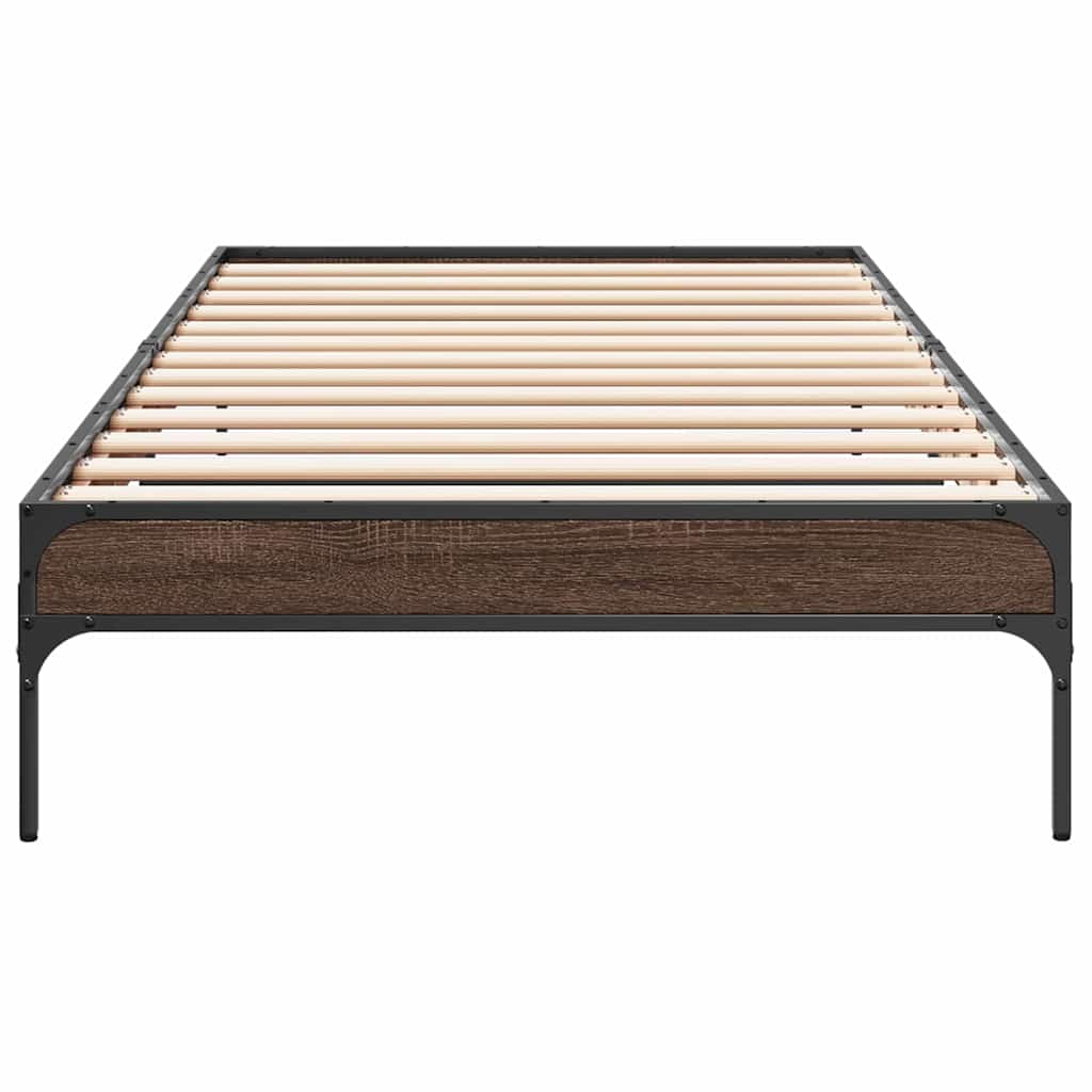 Cadre de lit sans matelas chêne marron 75x190 cm - XIOS