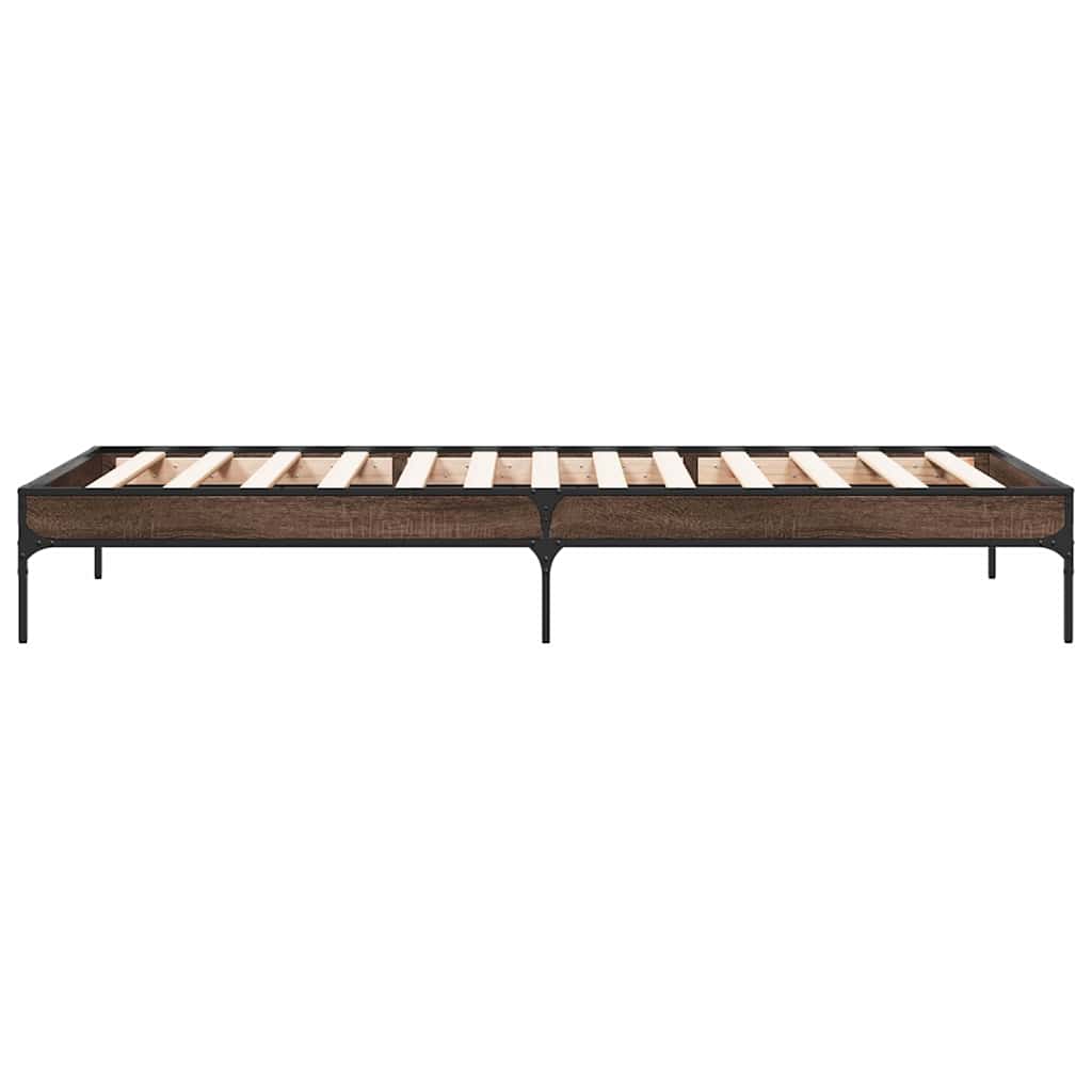 Cadre de lit sans matelas chêne marron 75x190 cm - XIOS