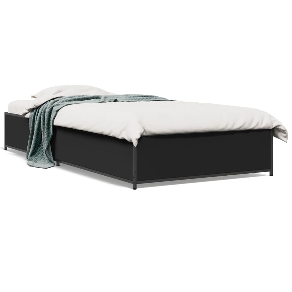 Cadre de lit sans matelas noir 100x200 cm - XIOS