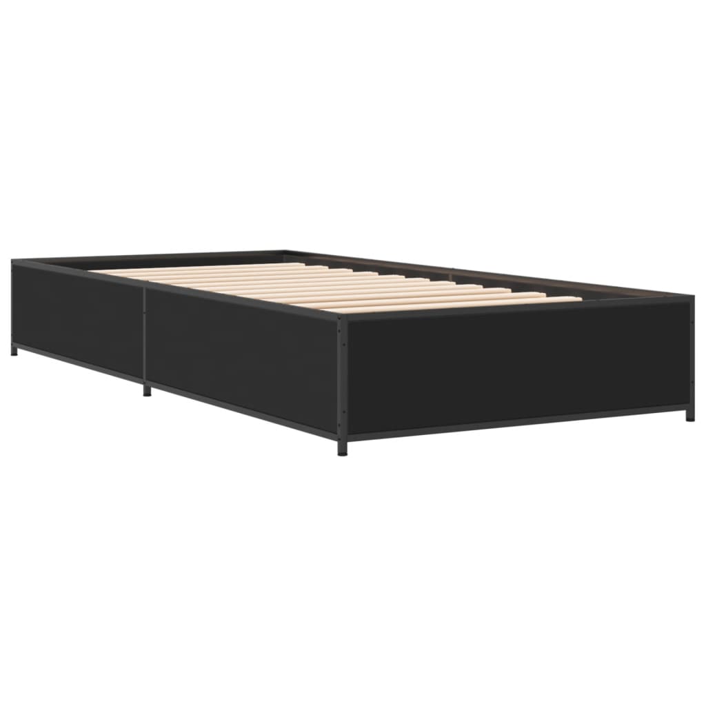 Cadre de lit sans matelas noir 100x200 cm - XIOS