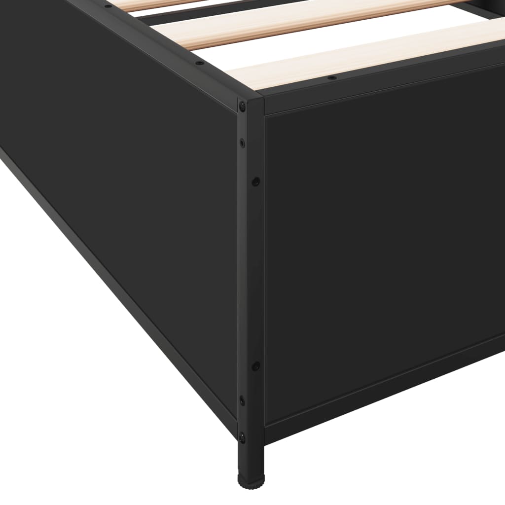 Cadre de lit sans matelas noir 100x200 cm - XIOS