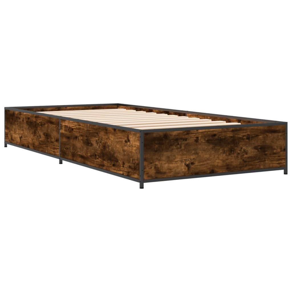 Cadre de lit sans matelas chêne fumé 100x200 cm - XIOS