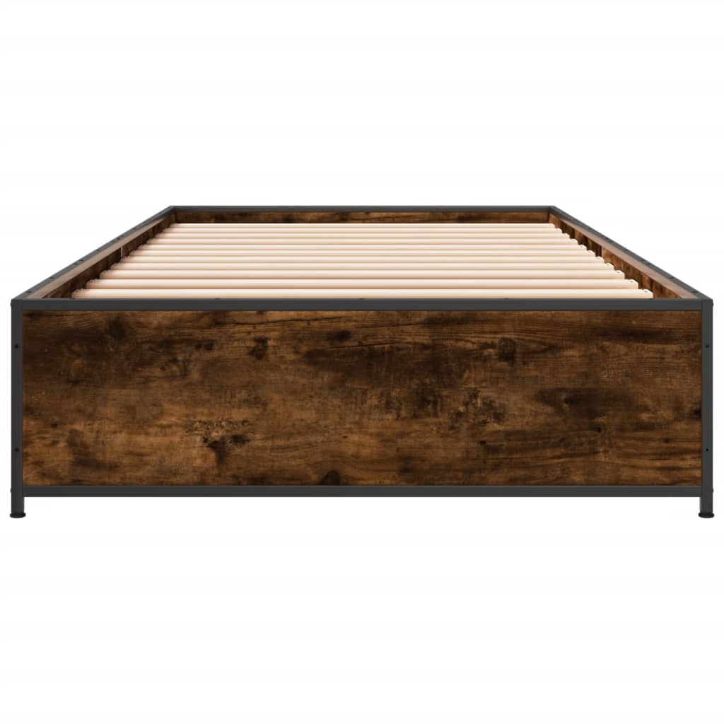 Cadre de lit sans matelas chêne fumé 100x200 cm - XIOS