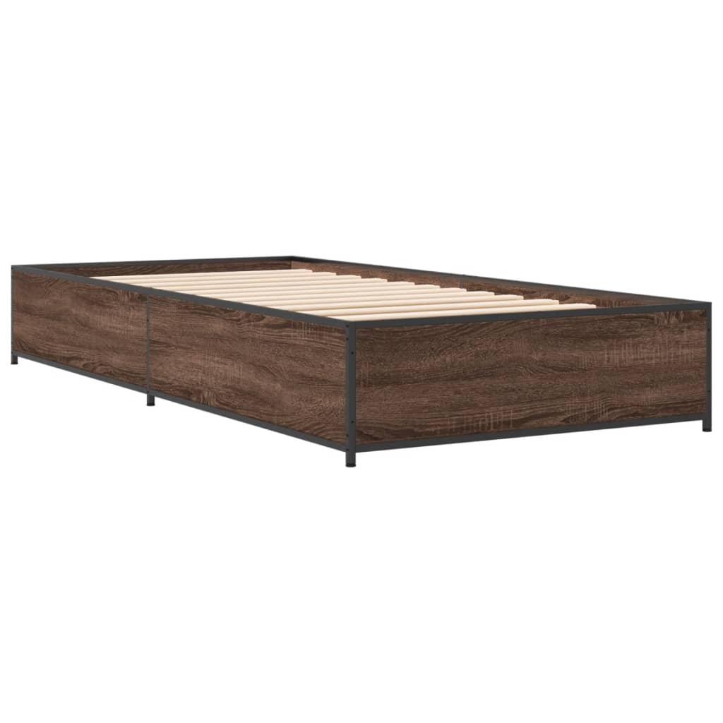 Cadre de lit sans matelas chêne marron 90x200 cm - XIOS