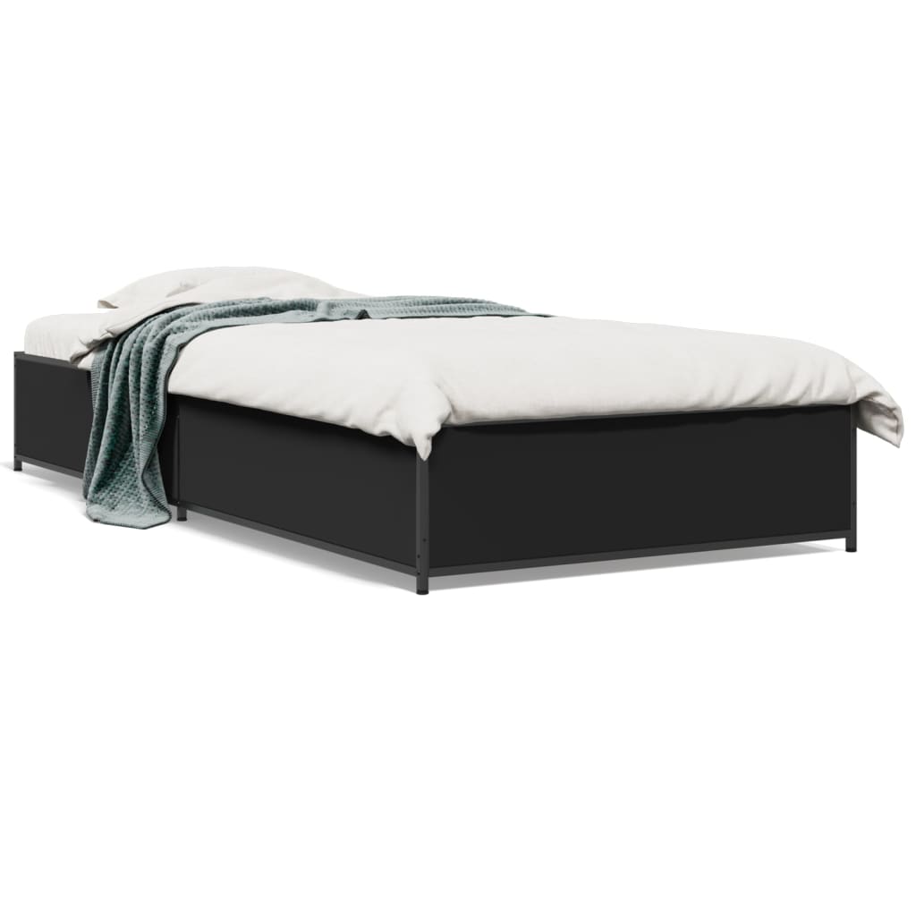 Cadre de lit sans matelas noir 90x190 cm - XIOS