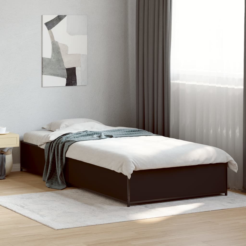 Cadre de lit sans matelas noir 90x190 cm - XIOS