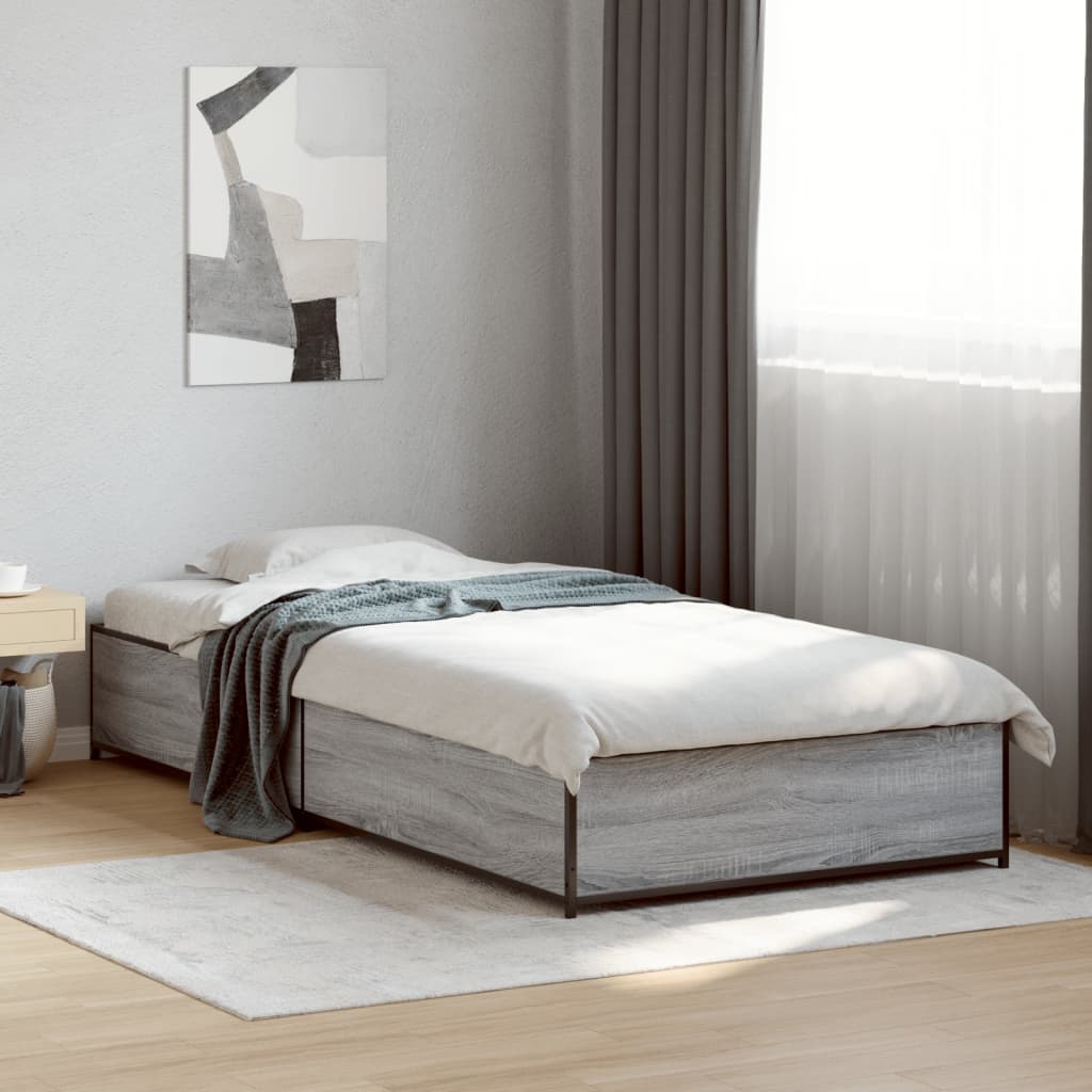 Cadre de lit sans matelas sonoma gris 90x190 cm - XIOS
