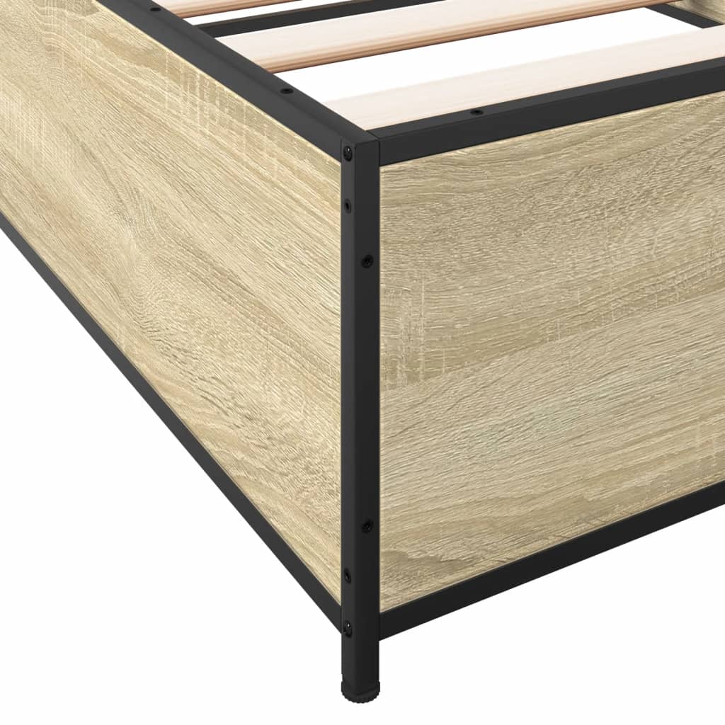 Cadre de lit sans matelas chêne sonoma 75x190 cm - XIOS