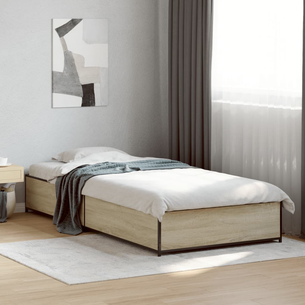 Cadre de lit sans matelas chêne sonoma 75x190 cm - XIOS