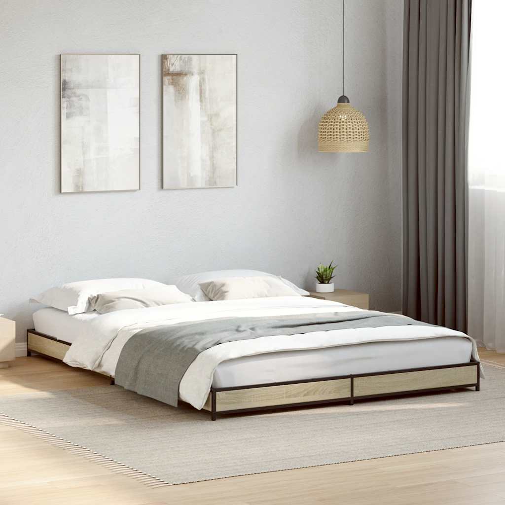 Cadre de lit sans matelas chêne sonoma 120x200 cm - XIOS