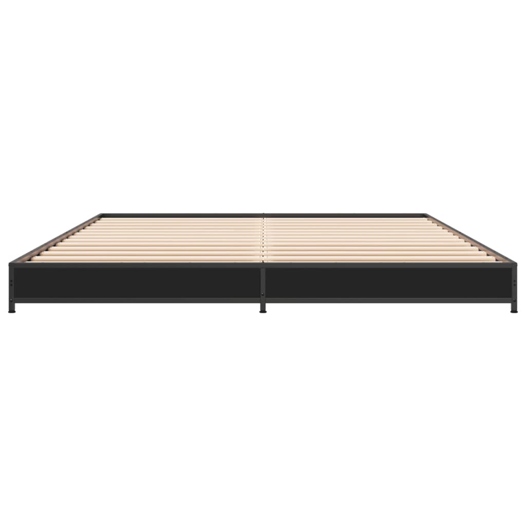 Cadre de lit sans matelas noir 135x190 cm - XIOS
