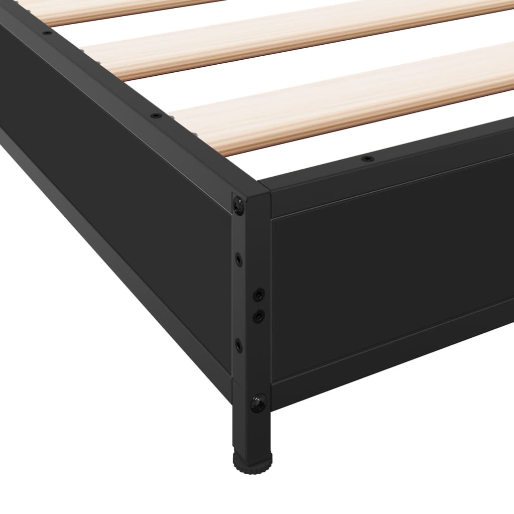 Cadre de lit sans matelas noir 135x190 cm - XIOS