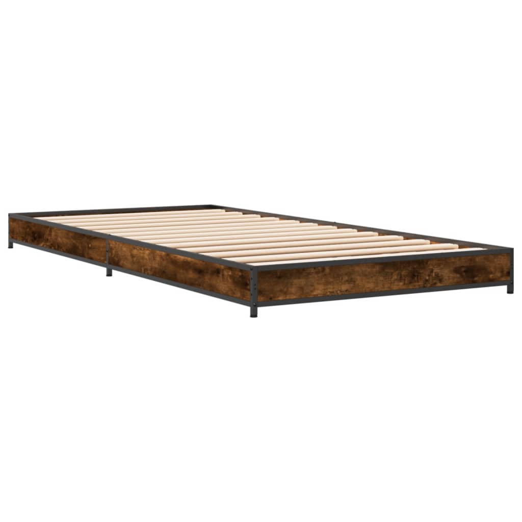 Cadre de lit sans matelas chêne fumé 100x200 cm - XIOS