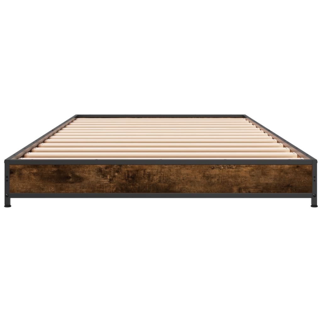 Cadre de lit sans matelas chêne fumé 100x200 cm - XIOS
