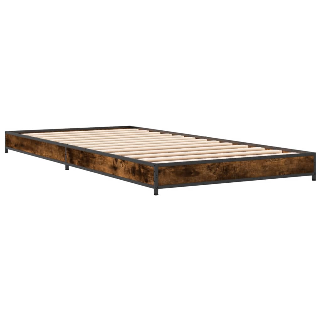 Cadre de lit sans matelas chêne fumé 100x200 cm - XIOS