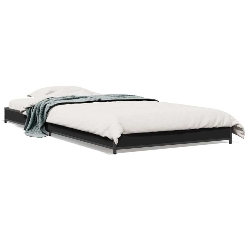 Cadre de lit sans matelas noir 90x190 cm - XIOS