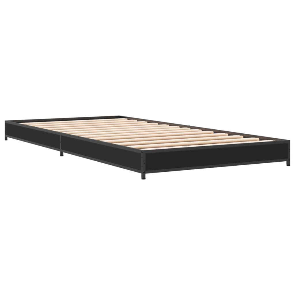 Cadre de lit sans matelas noir 90x190 cm - XIOS