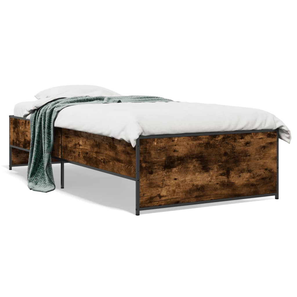Cadre de lit sans matelas chêne fumé 90x200 cm - XIOS