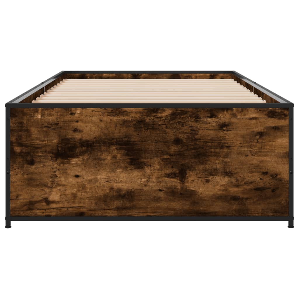 Cadre de lit sans matelas chêne fumé 90x200 cm - XIOS