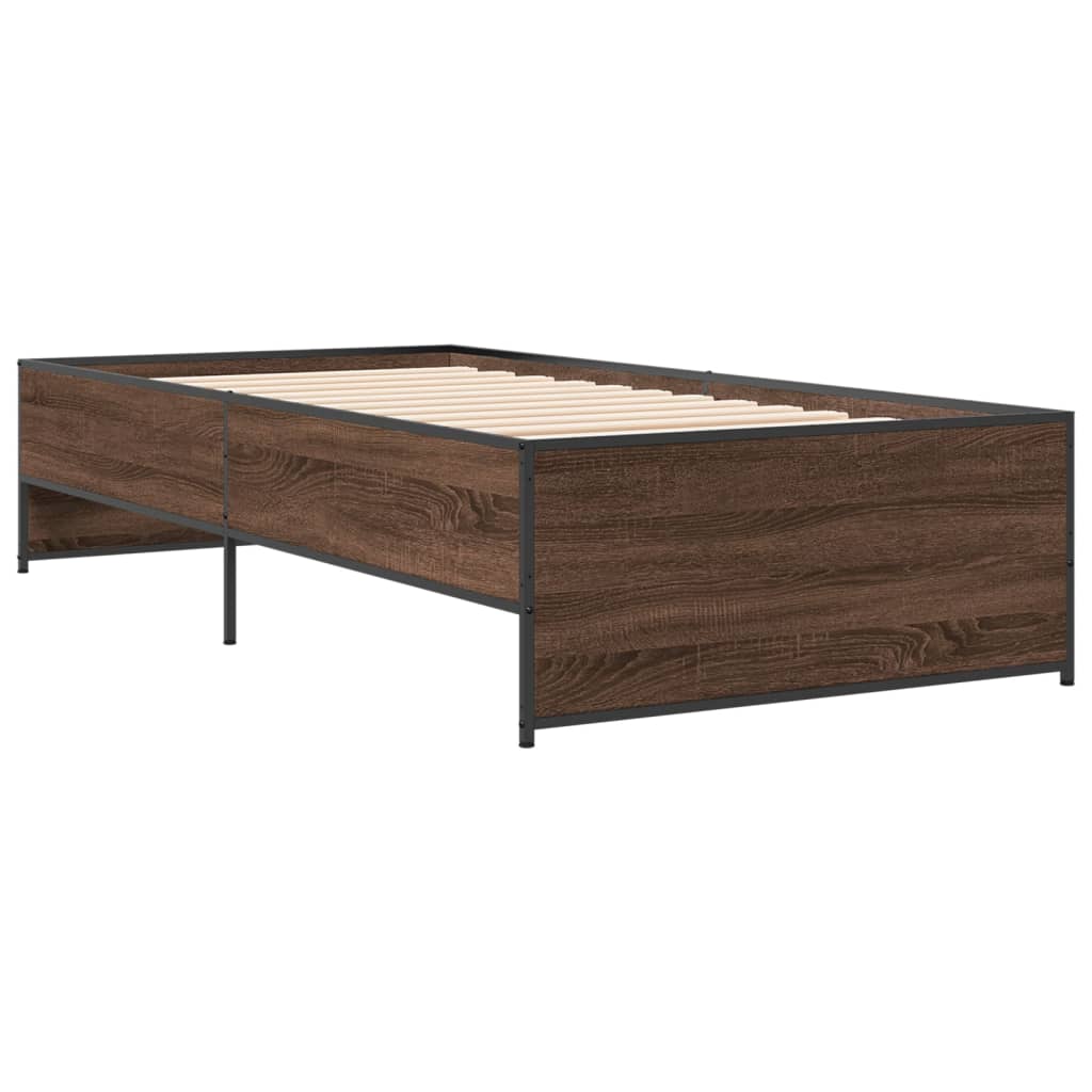 Cadre de lit sans matelas chêne marron 90x200 cm - XIOS