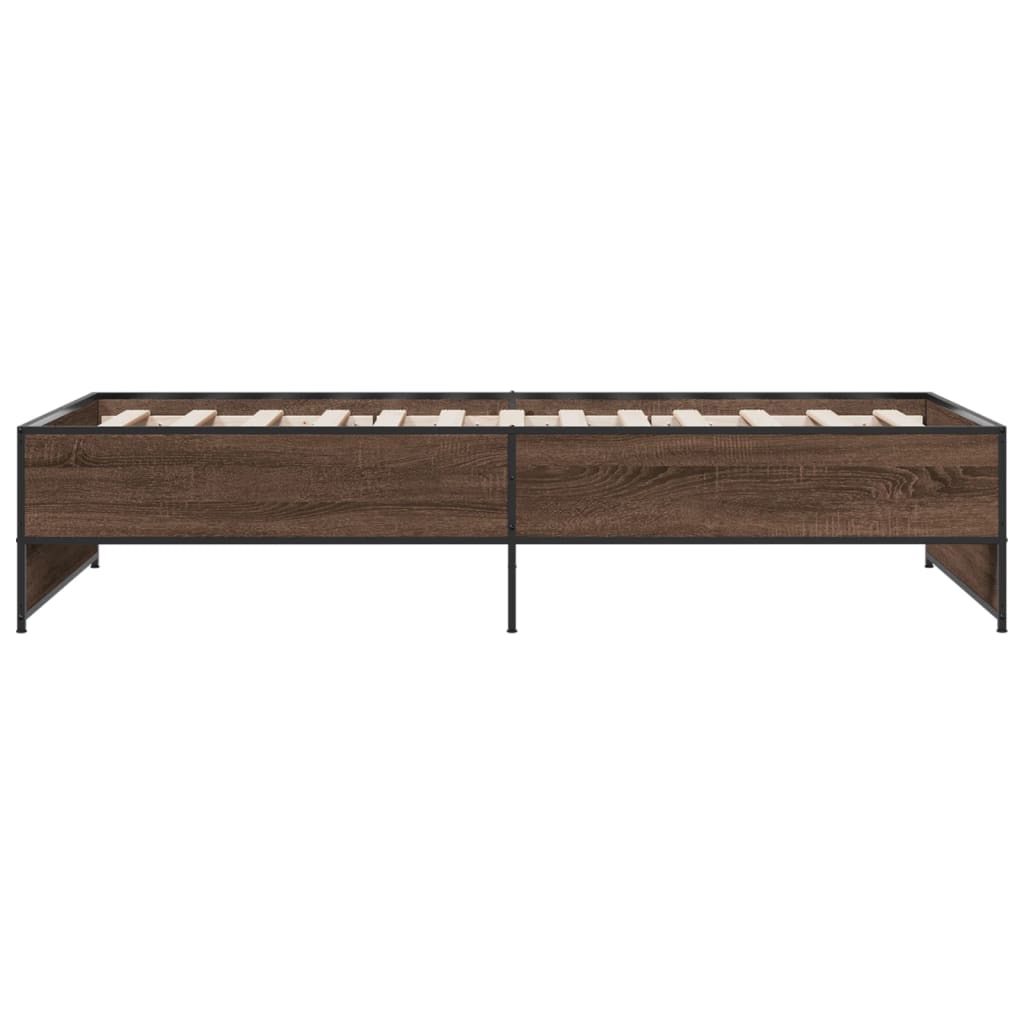 Cadre de lit sans matelas chêne marron 90x200 cm - XIOS