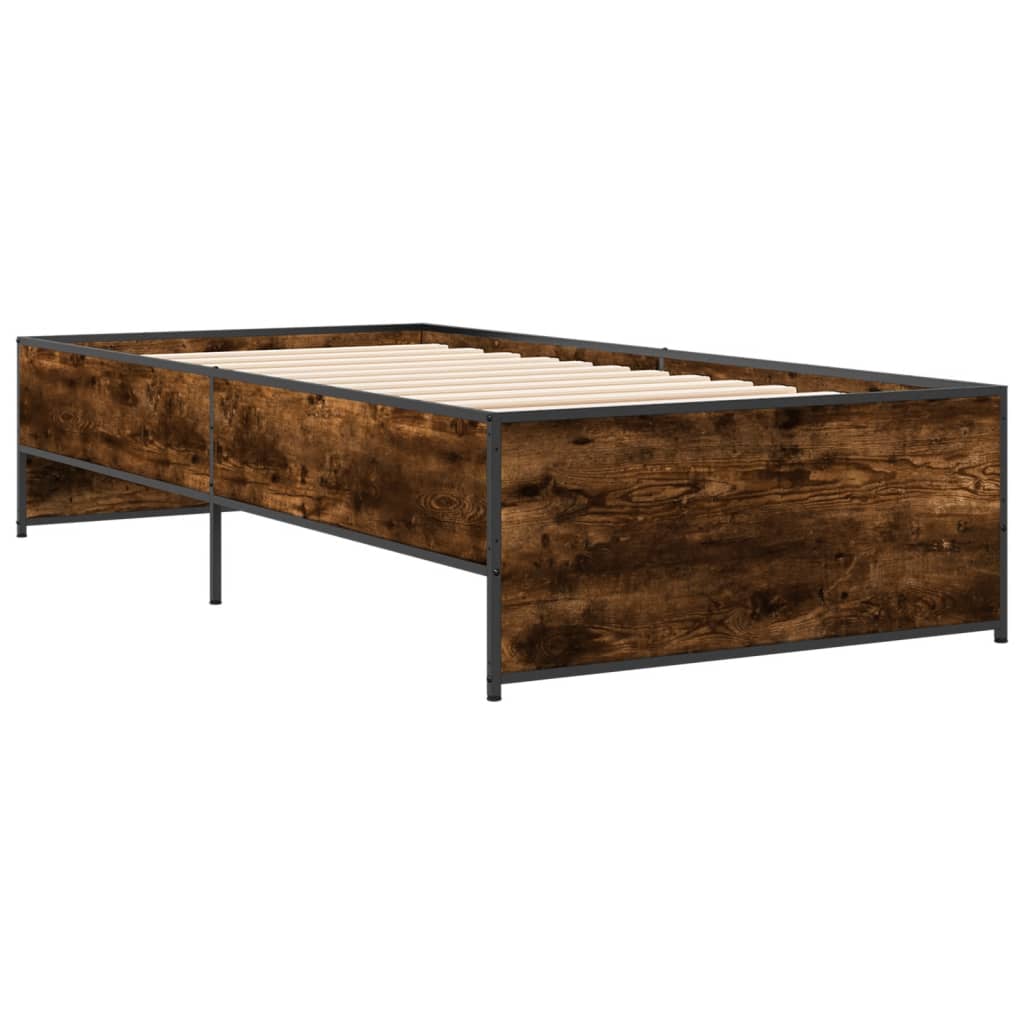 Cadre de lit sans matelas chêne fumé 90x190 cm - XIOS