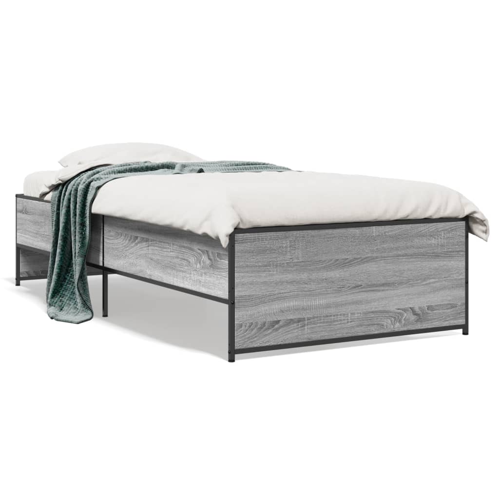 Cadre de lit sans matelas sonoma gris 90x190 cm - XIOS