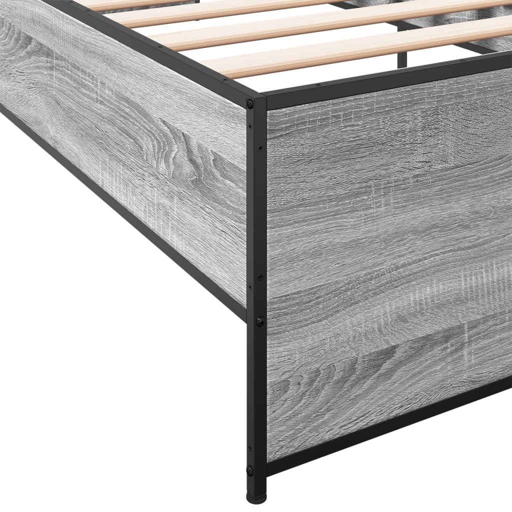 Cadre de lit sans matelas sonoma gris 90x190 cm - XIOS