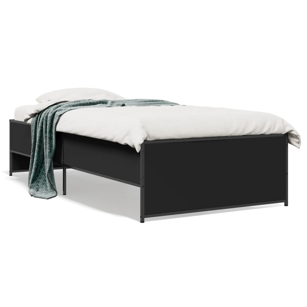 Cadre de lit sans matelas noir 75x190 cm - XIOS