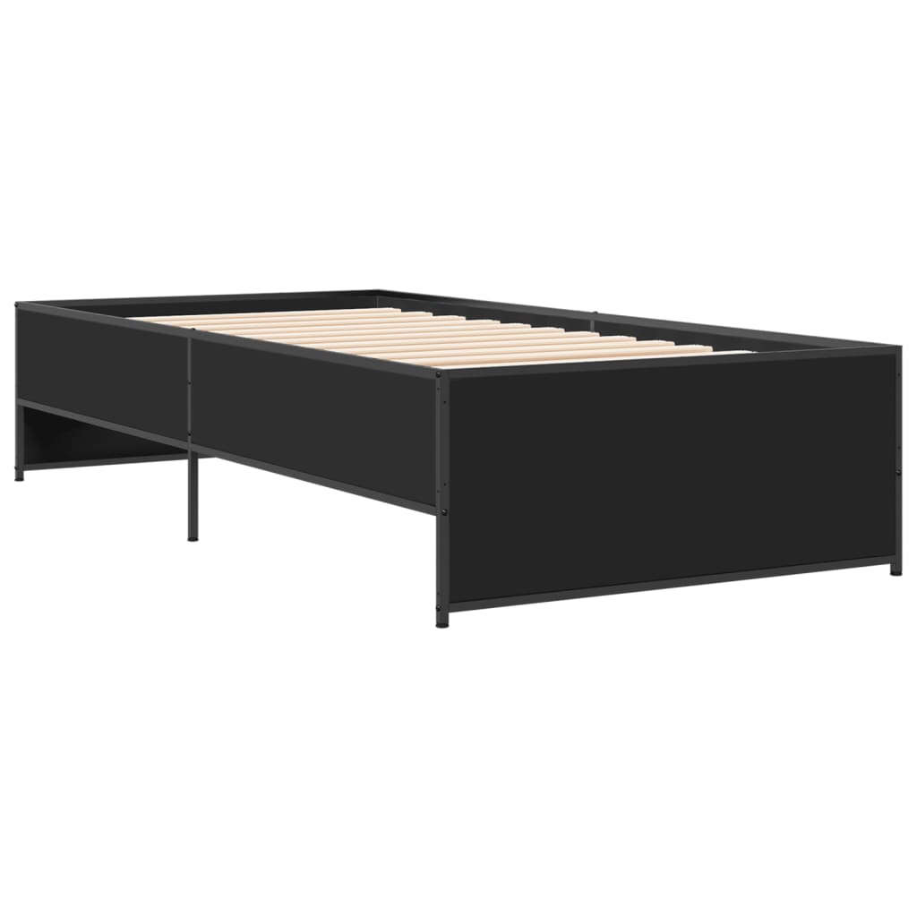 Cadre de lit sans matelas noir 75x190 cm - XIOS