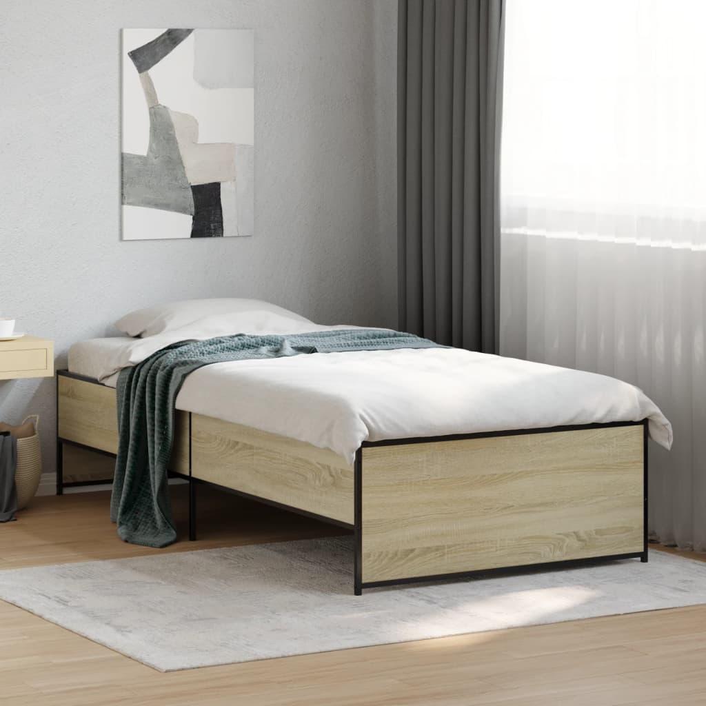 Cadre de lit sans matelas chêne sonoma 75x190 cm - XIOS