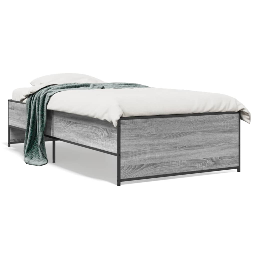 Cadre de lit sans matelas sonoma gris 75x190 cm - XIOS