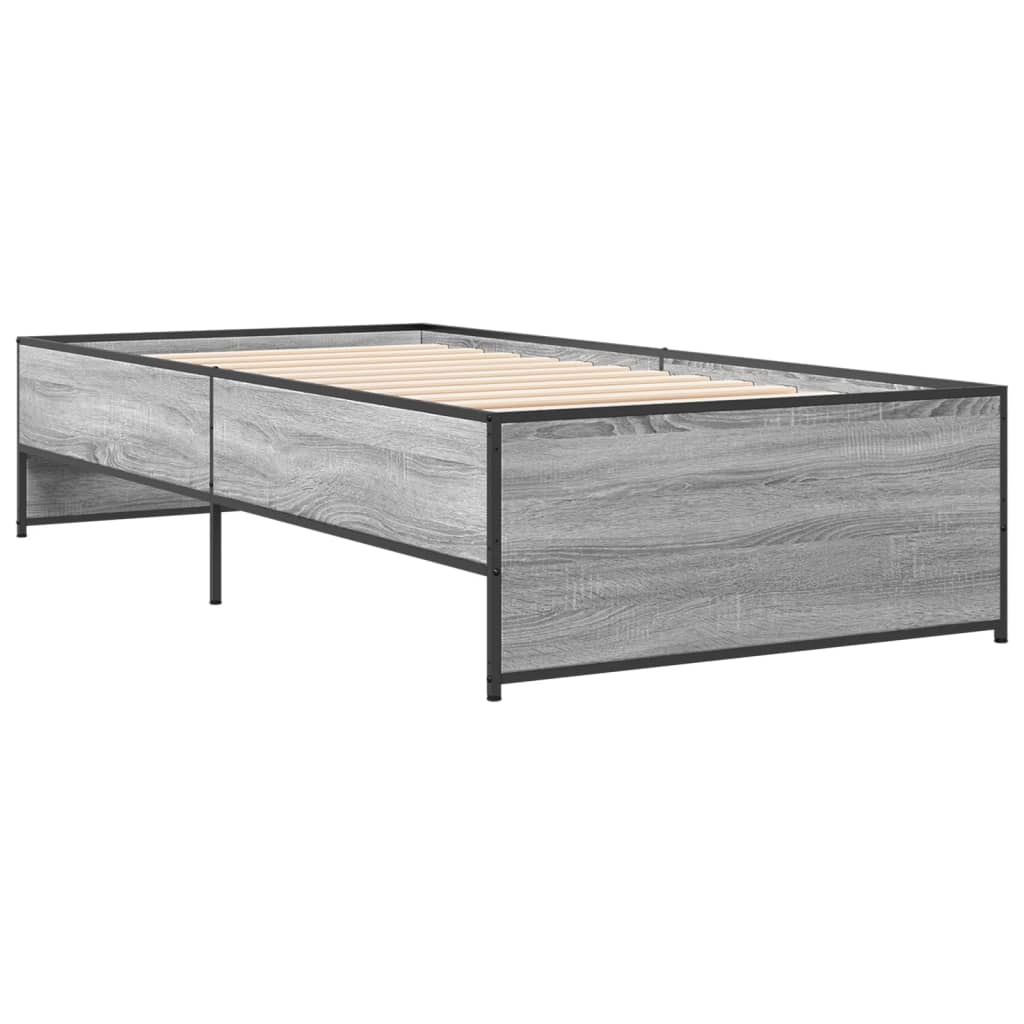 Cadre de lit sans matelas sonoma gris 75x190 cm - XIOS