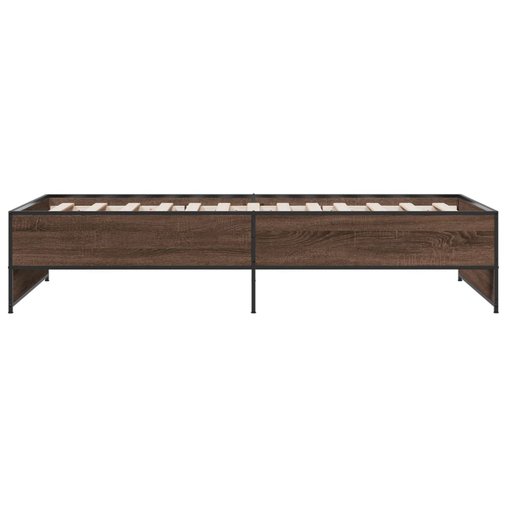 Cadre de lit sans matelas chêne marron 75x190 cm - XIOS