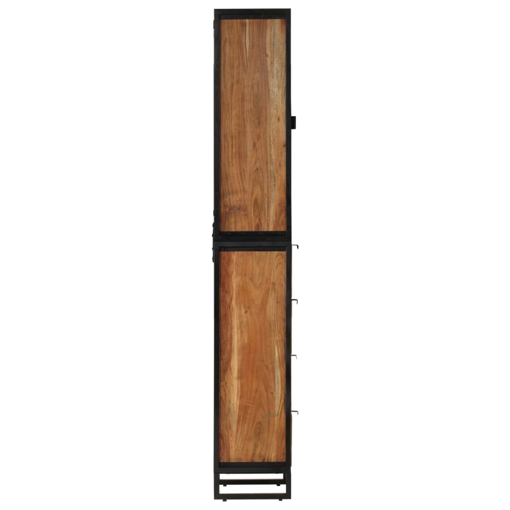 Armoire de salle de bain 40x27x190 cm bois massif d'acacia - XIOS