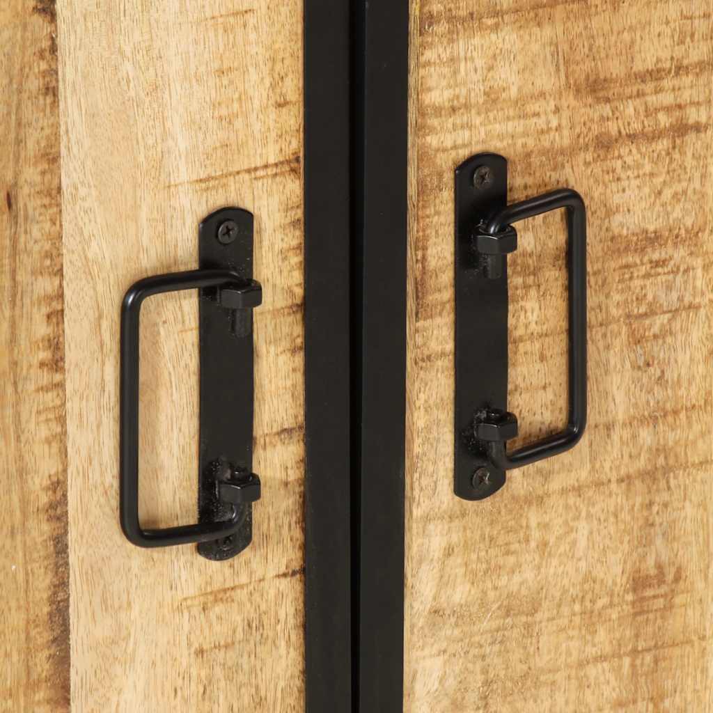 Ensemble de meubles salle de bain 2 pcs fer et bois de manguier