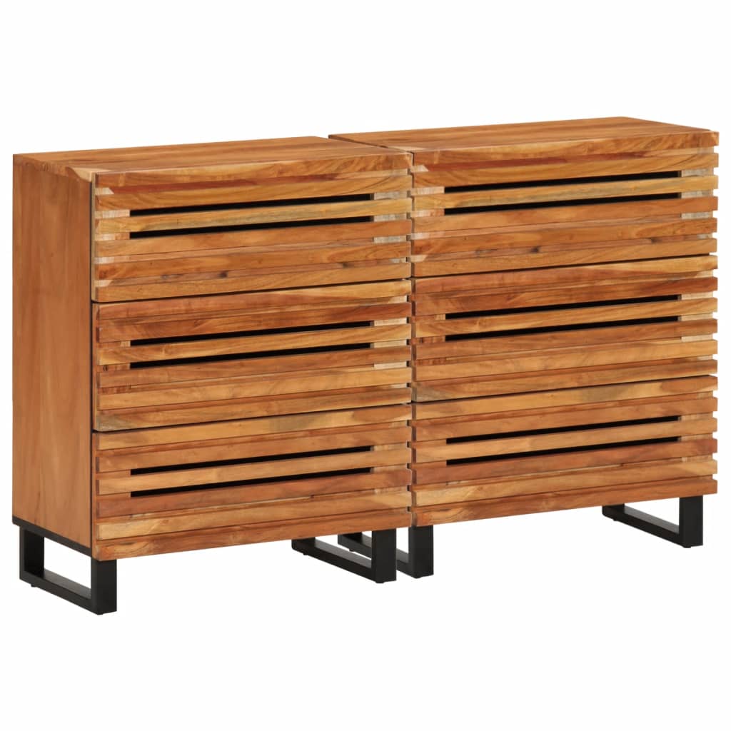 Buffets 2 pcs 60x34x75 cm bois d'acacia massif - XIOS