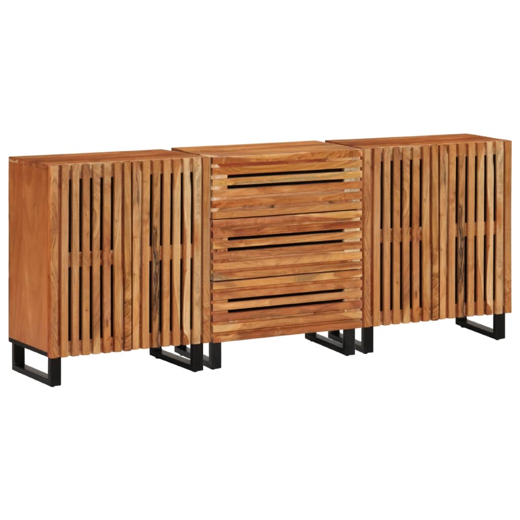 Buffets 3 pcs 60x34x75 cm bois d'acacia massif - XIOS