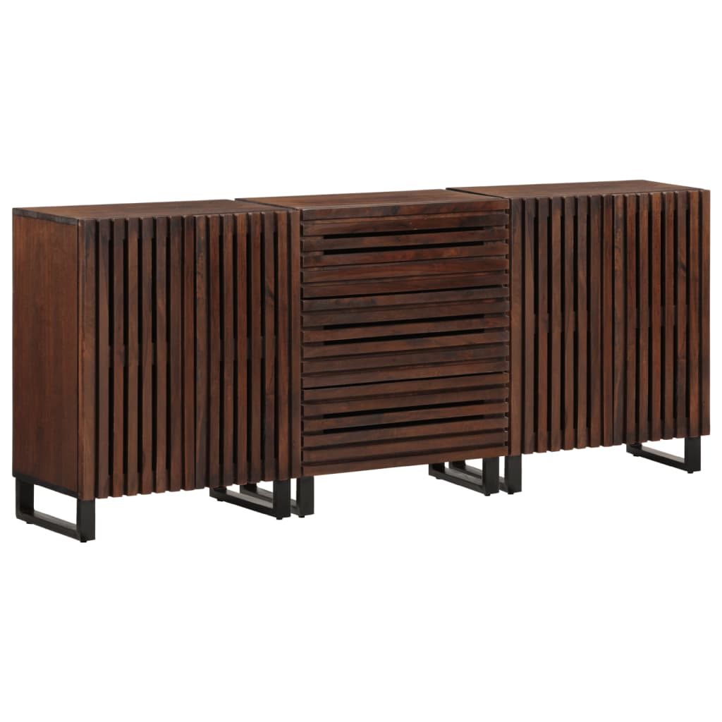 Buffets 3 pcs 60x34x75 cm bois massif de manguier - XIOS
