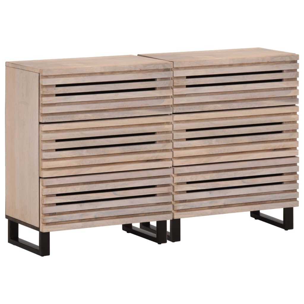 Buffets 2 pcs 60x34x75 cm bois massif de manguier - XIOS