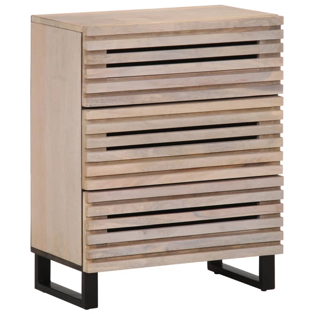 Buffets 2 pcs 60x34x75 cm bois massif de manguier