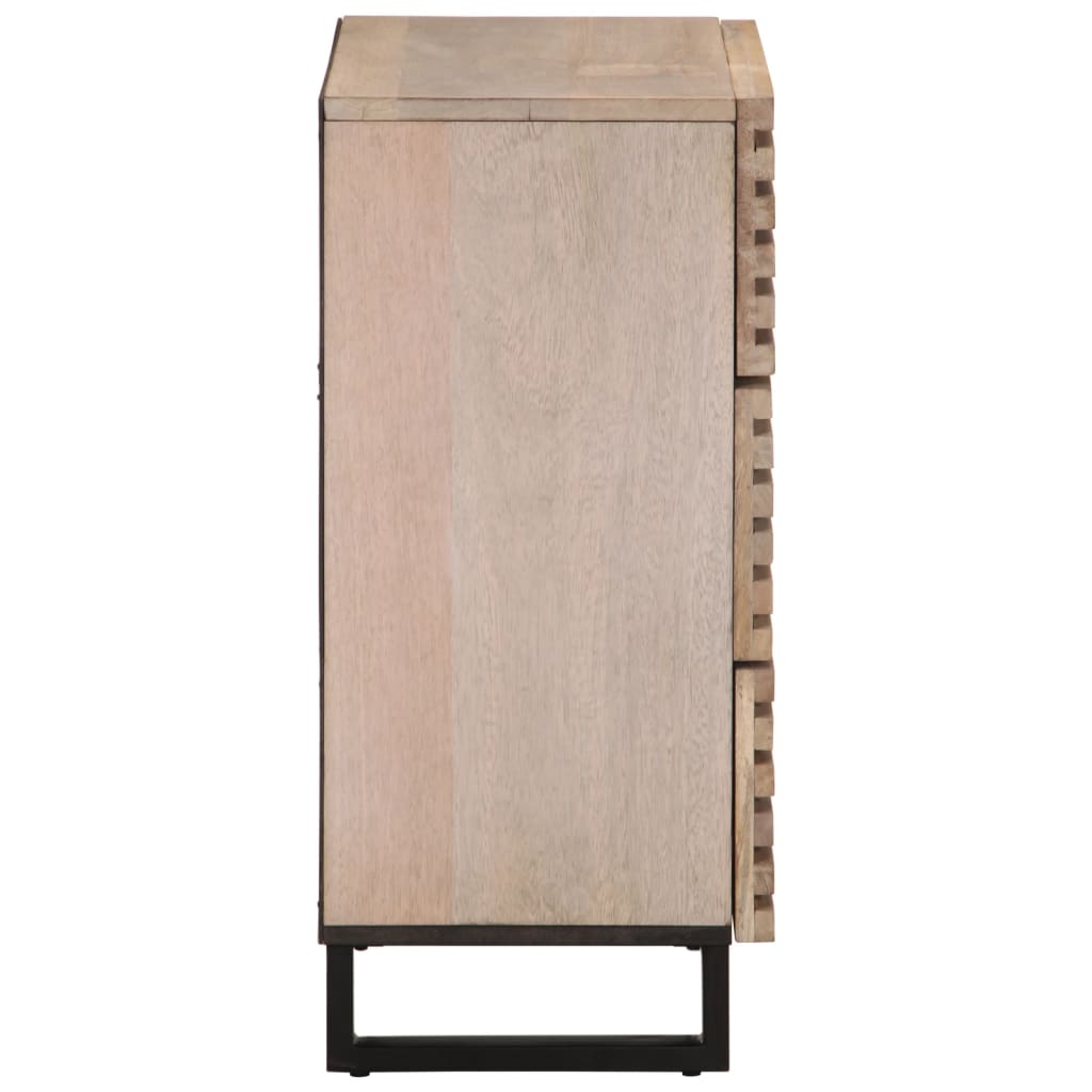 Buffets 2 pcs 60x34x75 cm bois massif de manguier