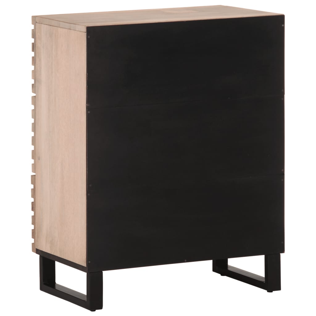 Buffets 2 pcs 60x34x75 cm bois massif de manguier