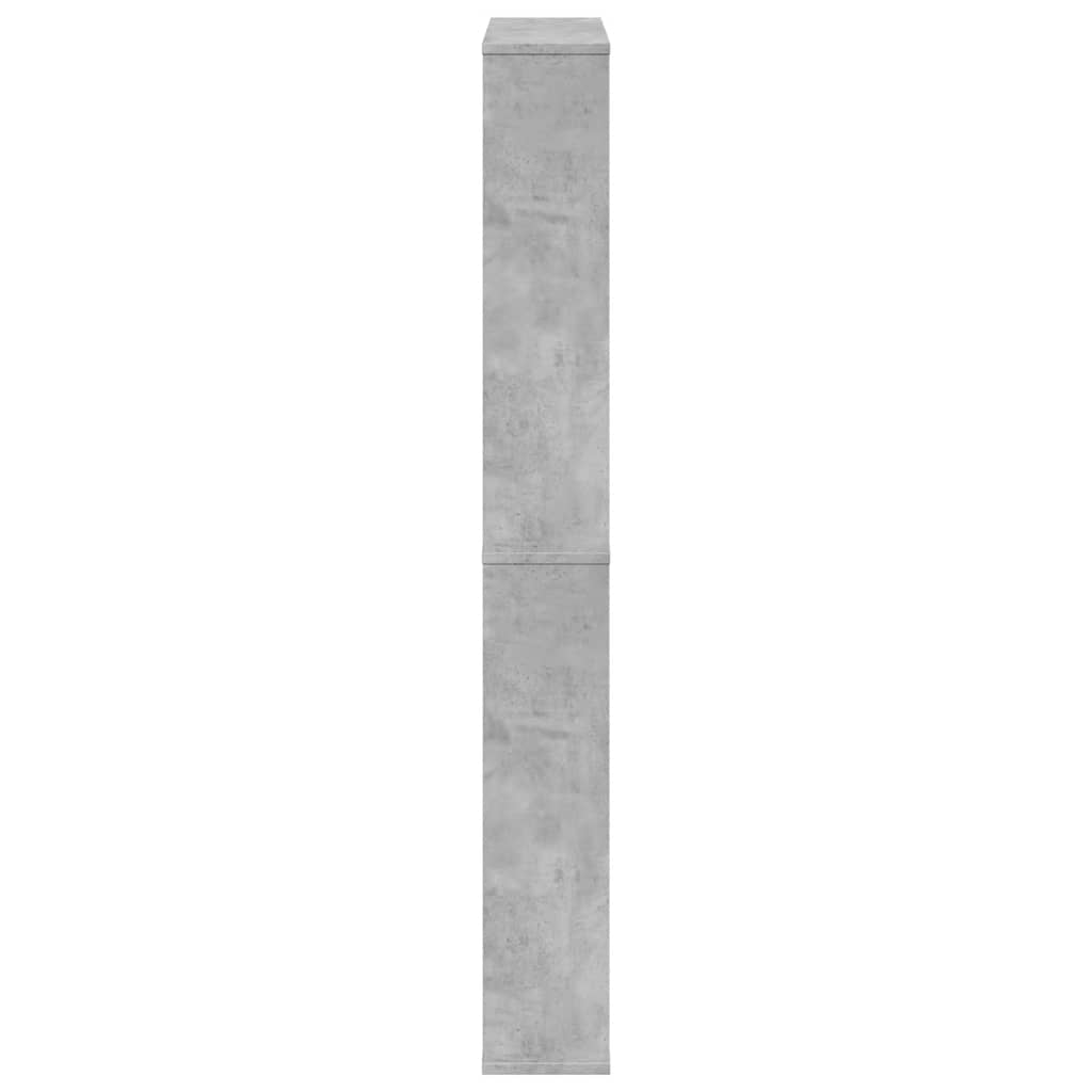 Armoire à chaussures et miroir 4 niveaux gris béton 63x17x134cm - XIOS