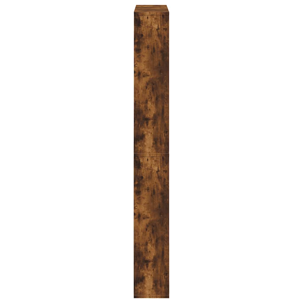 Armoire à chaussures miroir à 4 niveaux chêne fumé 63x17x134 cm - XIOS