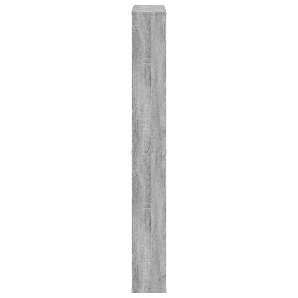 Armoire à chaussures miroir 4 niveaux sonoma gris 63x17x134 cm - XIOS