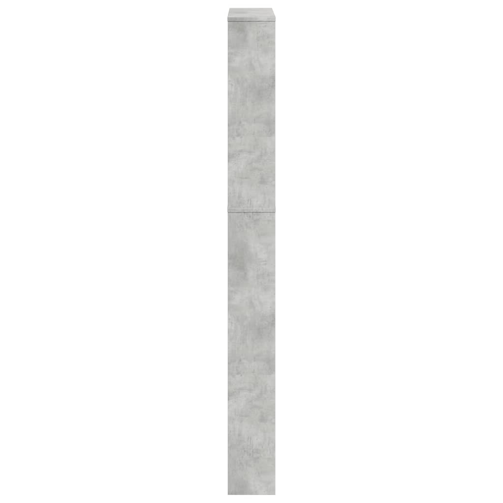 Armoire à chaussures miroir 5 niveaux gris béton 63x17x169,5 cm - XIOS