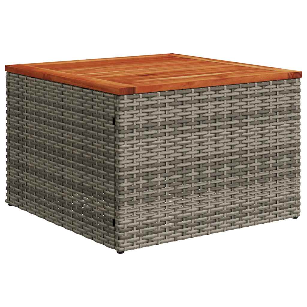 Ensemble de canapé de jardin 11 pcs avec coussins gris résine tressée