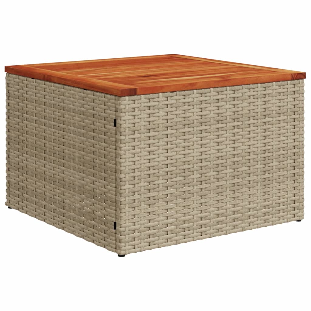 Ensemble de canapé de jardin 6 pcs avec coussins en rotin synthétique beige